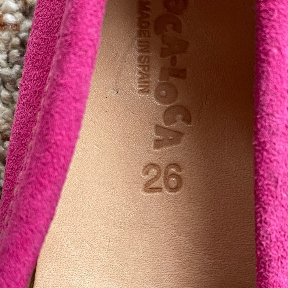 Oca Loca Pink Suede Girls Shoes Size 26 - Picture 2 of 7